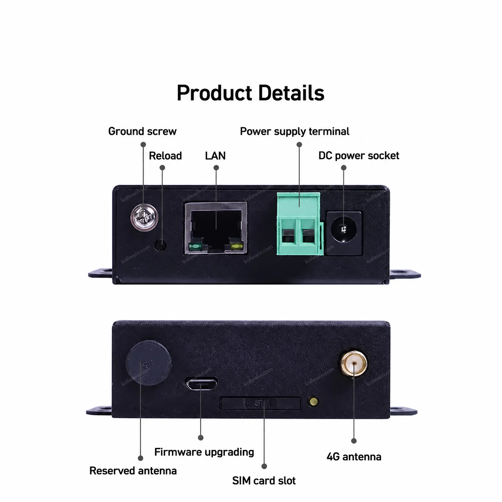 USR-G805-ECEUX Outdoor Industrial 4G Cellular Router Qualcomm Support VPN PPTP L2TP Firewall DC 9-36V Network Access Solution