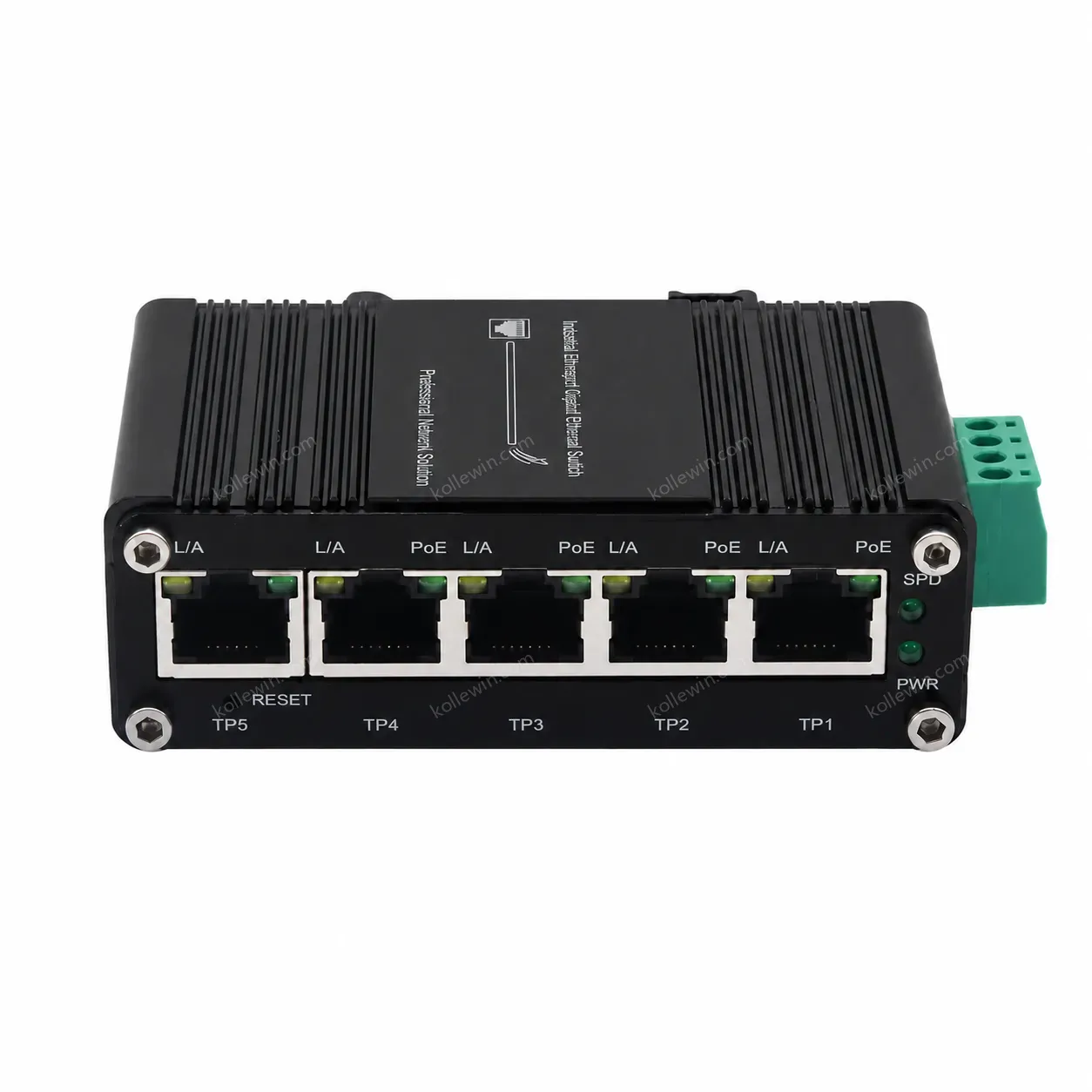 Mini Industrial Managed 4-Port 10/100/1000BASE-T 802.3at PoE + 1-Port 10/100/1000T Ethernet Switch