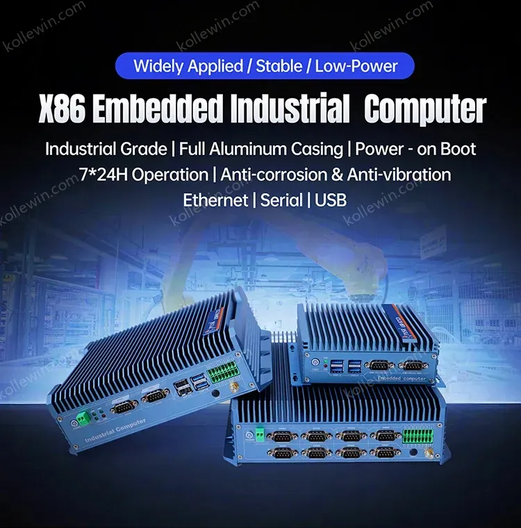 PUSR X86 Embedded Industrial Computer Windows/Linux/Ubuntu System i3i5i7 4G/5G/WiFi/Gigabit Ethernet All in One PC USR-EC