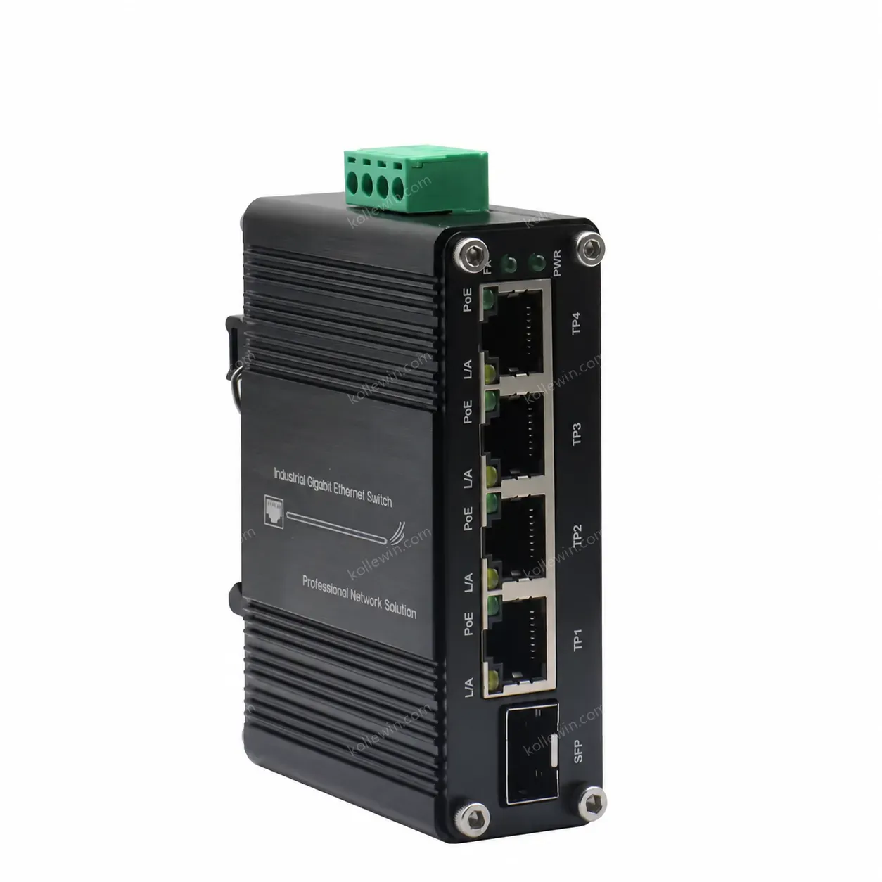 Mini Industrial 4-Port 10/100/1000BASE-T 802.3at PoE + 1-Port 10/100/1000T Ethernet Switch