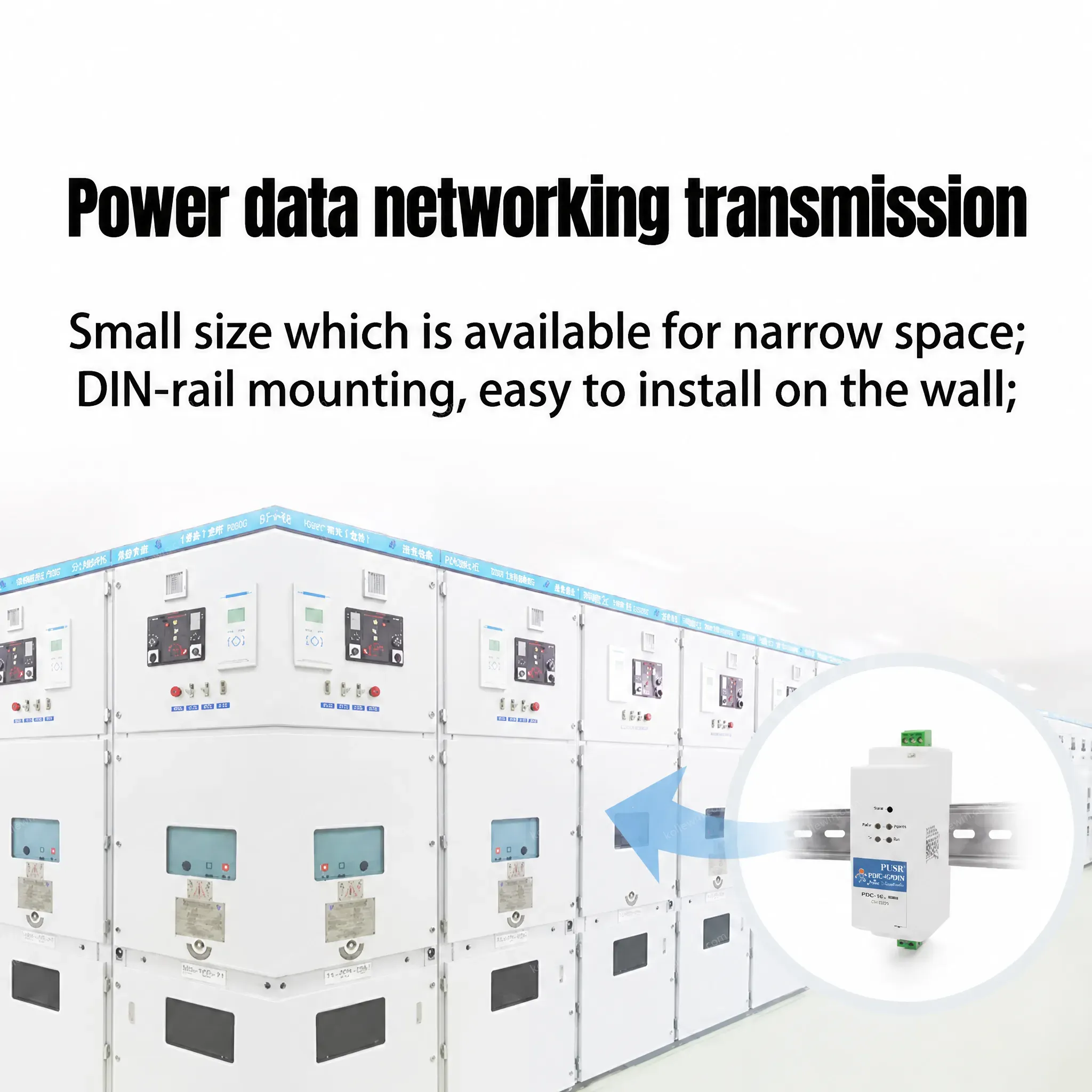 USR-DR302 Standard DIN-Rail Serial RS485 to Ethernet Transmit Data Transparently TCP/IP Modbus to Ethernet Converter
