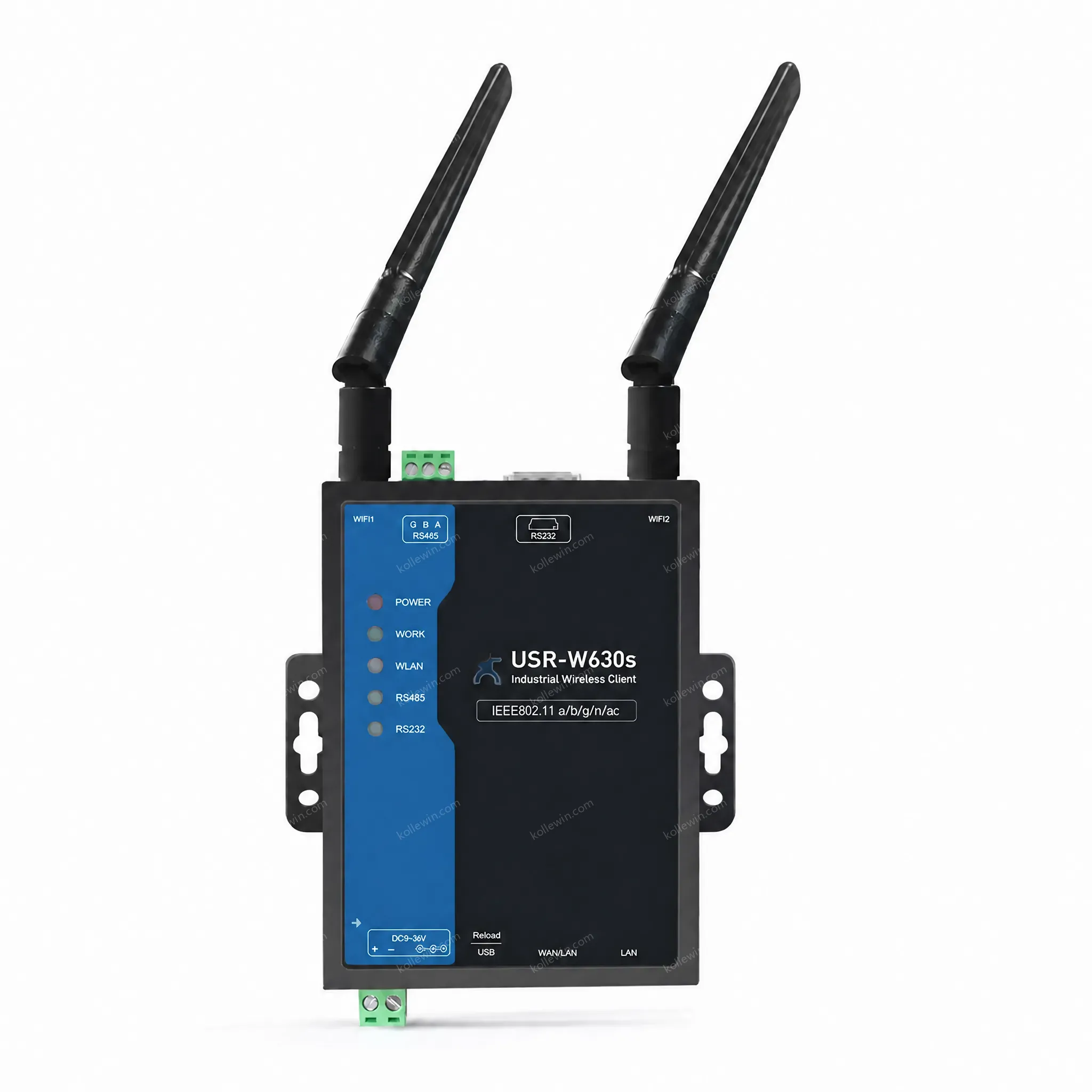 PUSR RS232 RS485 Serial to Wifi/Ethernet Converter Server Qualcomm Chip Modbus Gateway Date Transmission Encryption USR-W630s