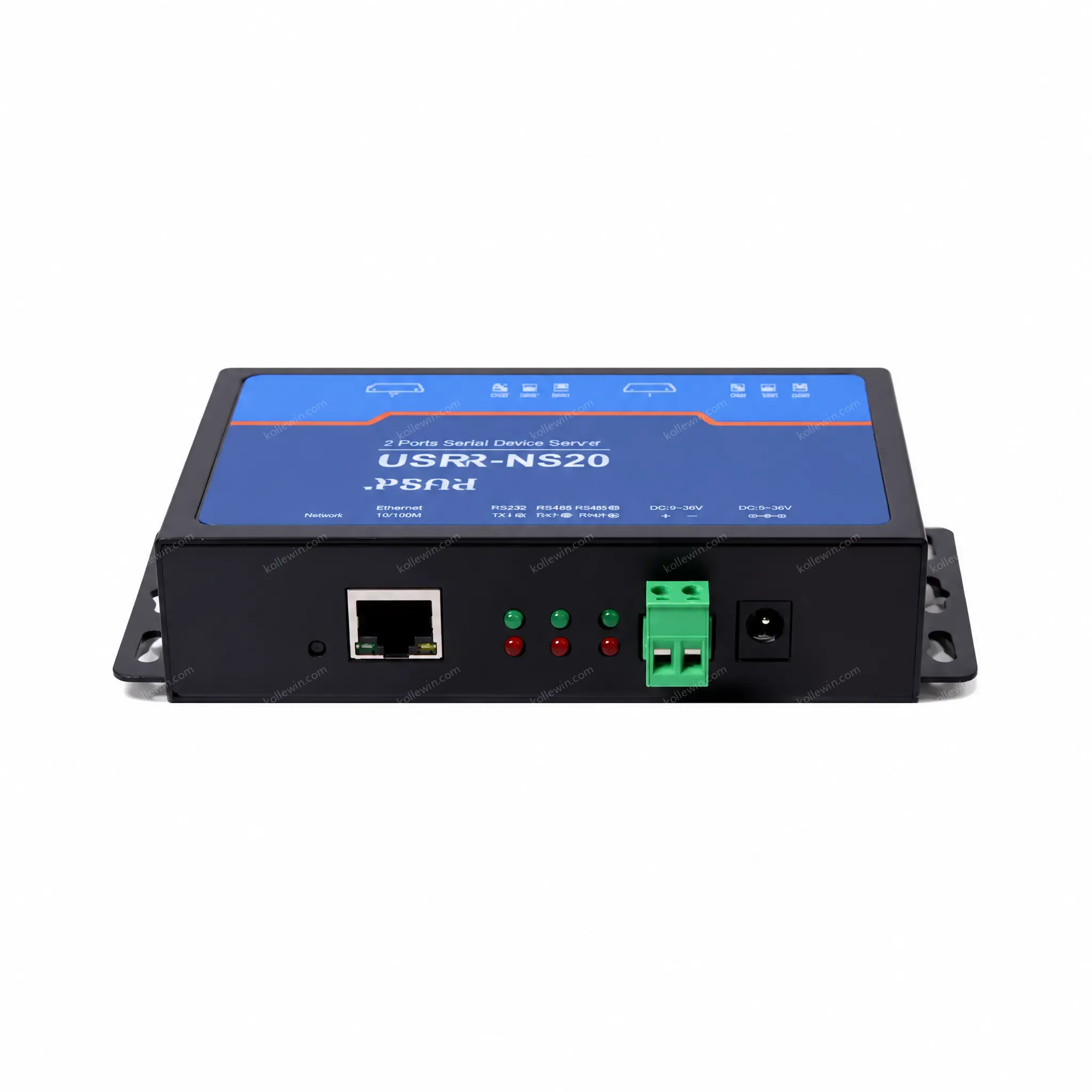 USR-N520 Serial Port Communication Server 2 Ports RS232/485/422 Ethernet Converter IP/TCP/UDP Protocols Transparent Transmission