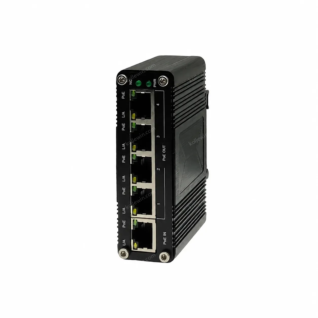 Wholesales Industrial 1-Port 802.3at PoE+ to 4-Port 802.3af/at Gigabit Ethernet PoE Extender