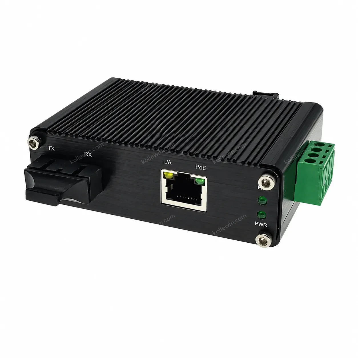 Industrial Gigabit PoE+ Media Converter for 100/1000BASE-X to 10/100/1000BASE-T with 30W Power
