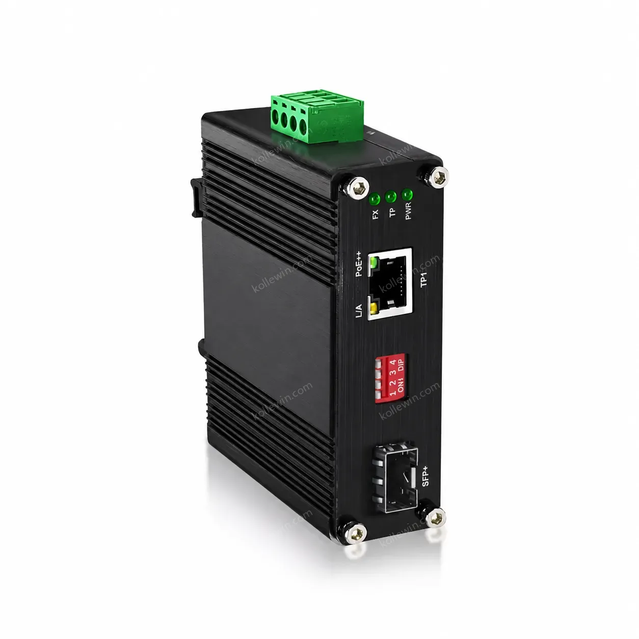 High-Power Industrial 10G PoE++ Fiber Media Converter, 802.3bt for Power-Hungry Devices, 10G SFP+ Uplink for Long Distance