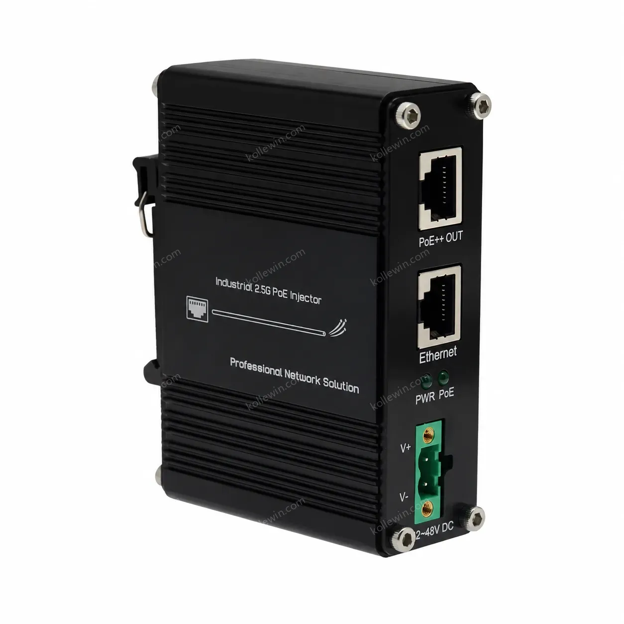 Wholesale Industrial PoE Injector 2.5G 802.3bt 95W Industrial Din Rail Power Ethernet Injector Adapter 12~48V DC Input Outdoor