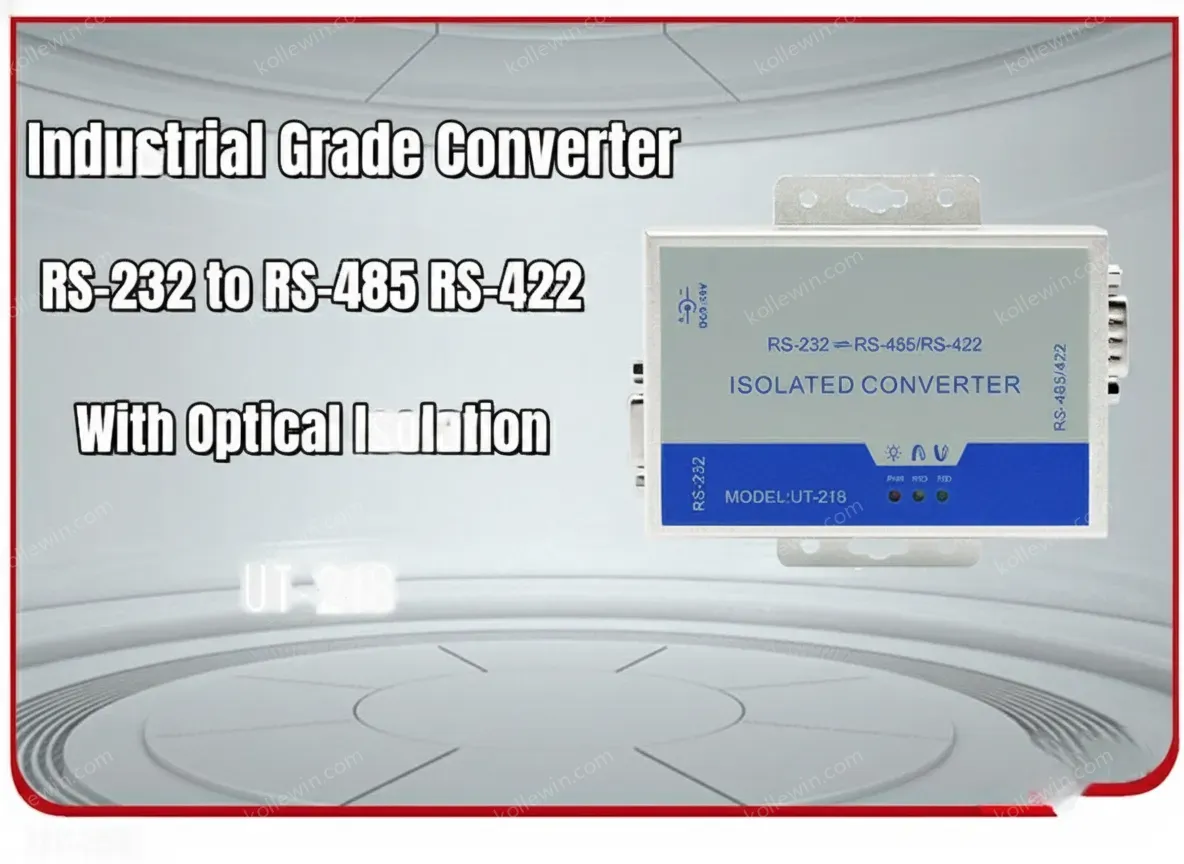 UOTEK Mini RS-232 to RS-422 Converter RS422 RS232 Conversion Adapter DB9 Connector No Power Required Bidirectional UT-202D