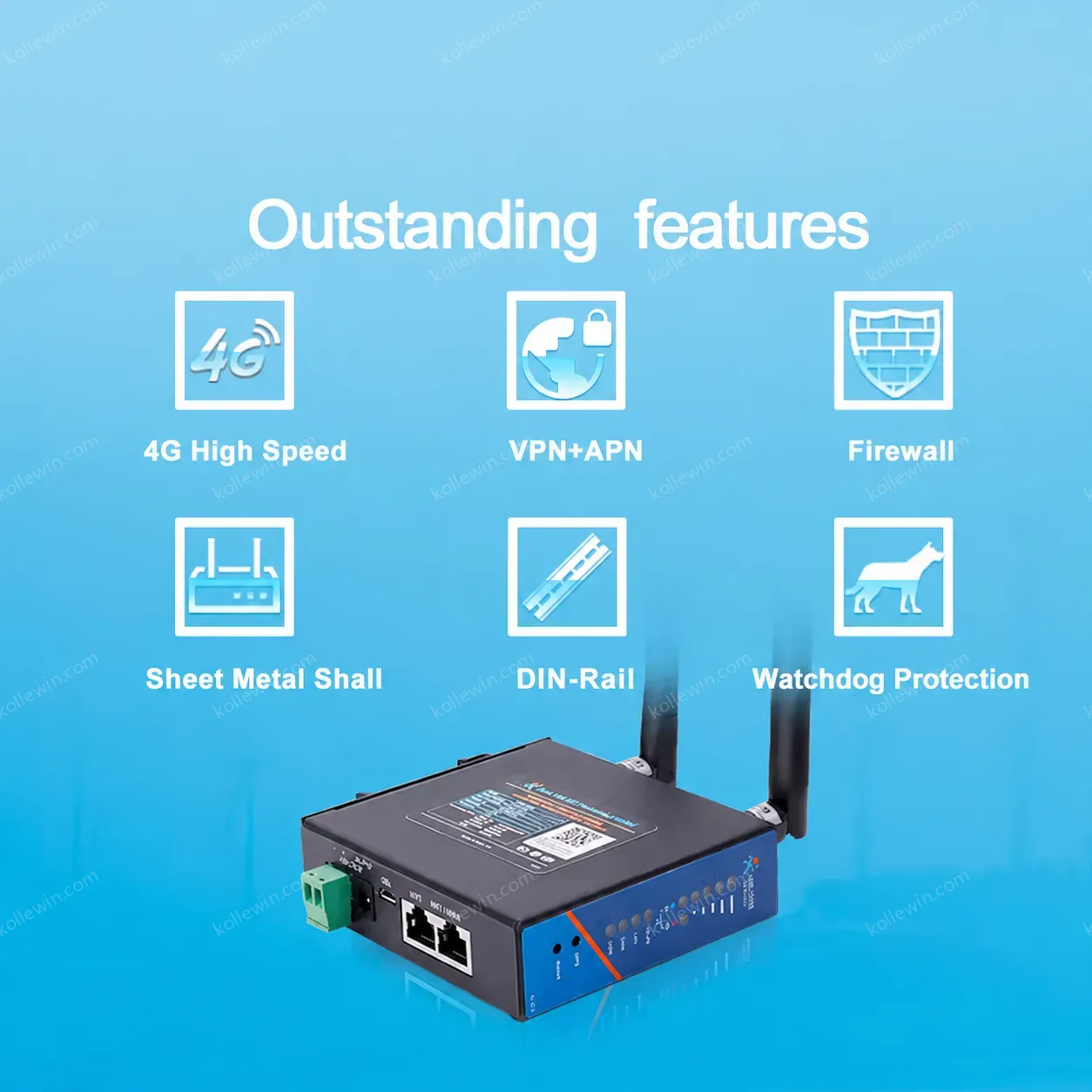 G806-AU Australia & Latin America & New Zealand & Taiwan M2M Industrial WCDMA 3G 4G VPN WIFI Router for Bus / Car / Vehicle