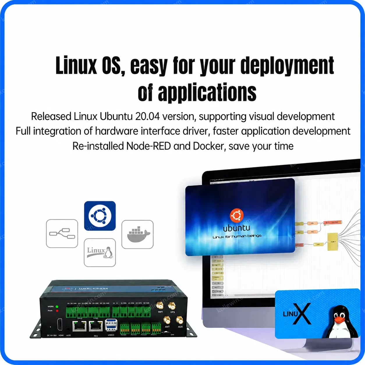 PUSR Industrial Box Computer, Supporting Global 4G Cellular Frequencies Linux Open Source and an ARM Architecture USR-EG828