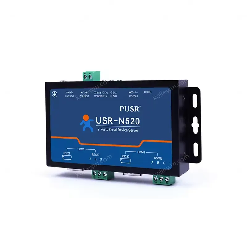 USR N520 H7-6 Version 2-port serial Modbus to Mqtt Iot Gateway Support SSL and TLS rs232 rs485 to ethernet
