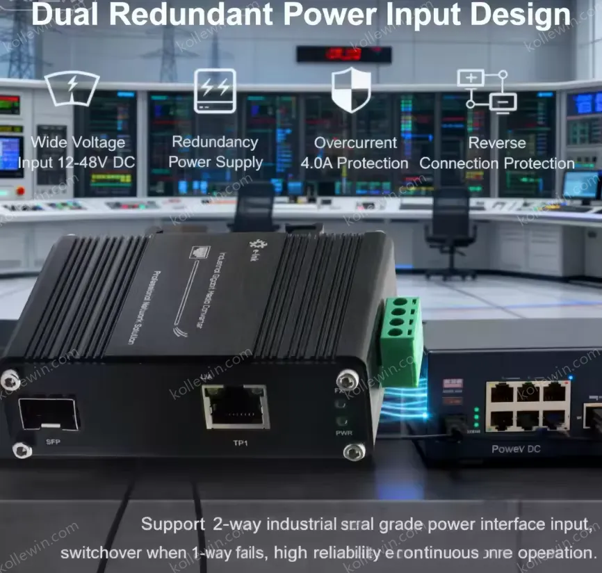 Industrial DIN-Rail 2.5G Media Converter 1-Port 2500BASE-T to 10G SFP+ for IoT AIoT Networks -40℃ to 75℃