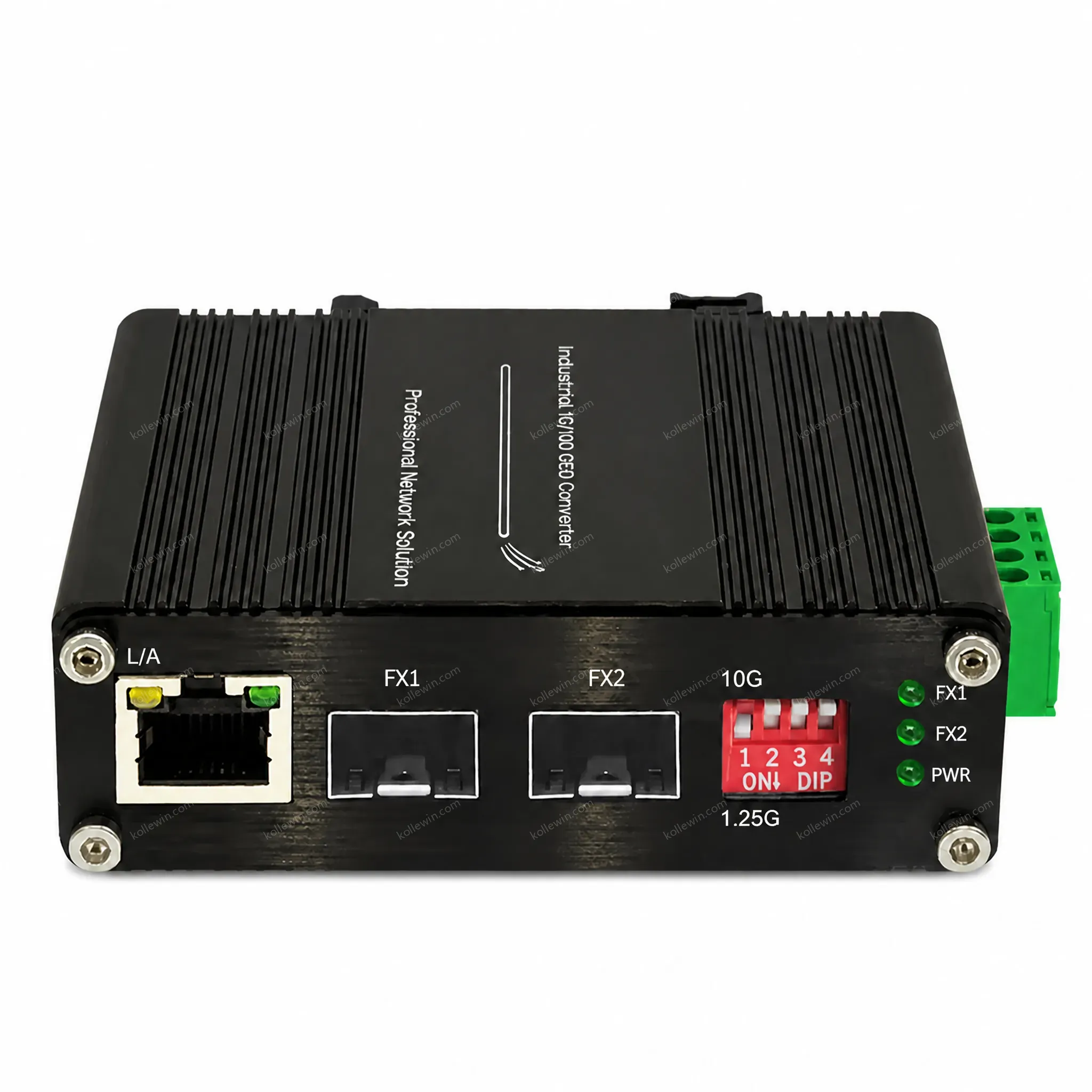 Industrial 1.25G/10G SFP+ OEO Media Converter, 3R Repeater with DDM, -40~80°C
