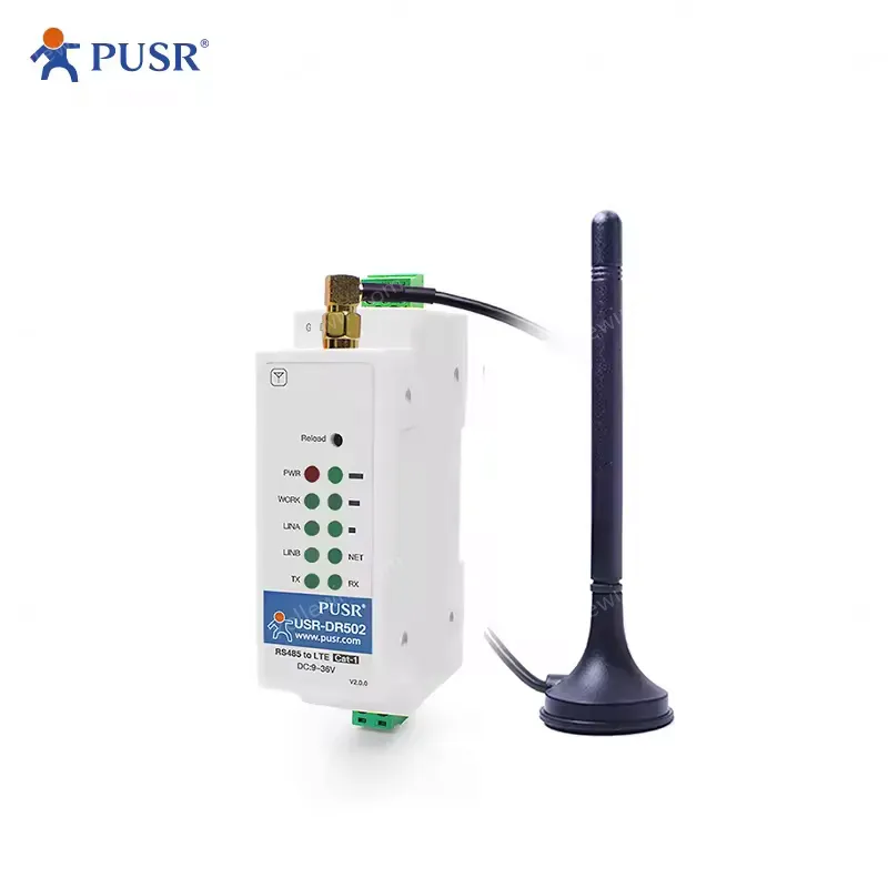 USR-DR502-E Europe LTE Cat 1 Industrial M2m Serial Rs485 4g Lte Gsm Modem Support MQTT Iot Platform
