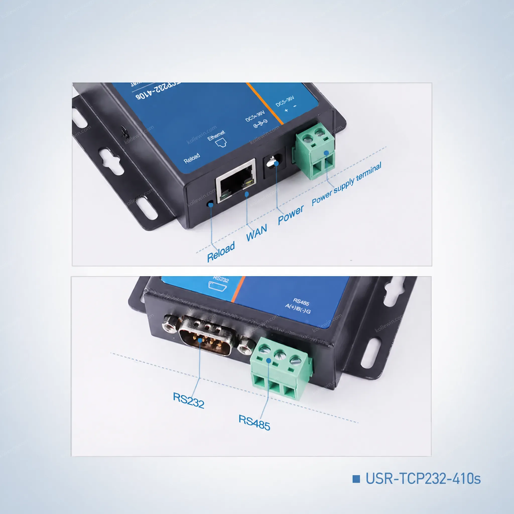 USR-TCP232-410S-RT RS232 RS485 Serial Port to Ethernet Converter Modbus MQTT Gateway for IoT with TCP/UDP/HTTP Support