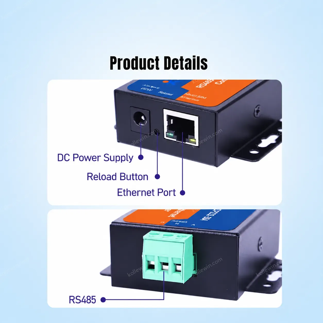 USR-TCP232-304 Bidirectional Data Transmission RS485 Port Ethernet RS485 Ethernet RJ45 Converter DNS/DHCP/HTTPD Client 2-Year