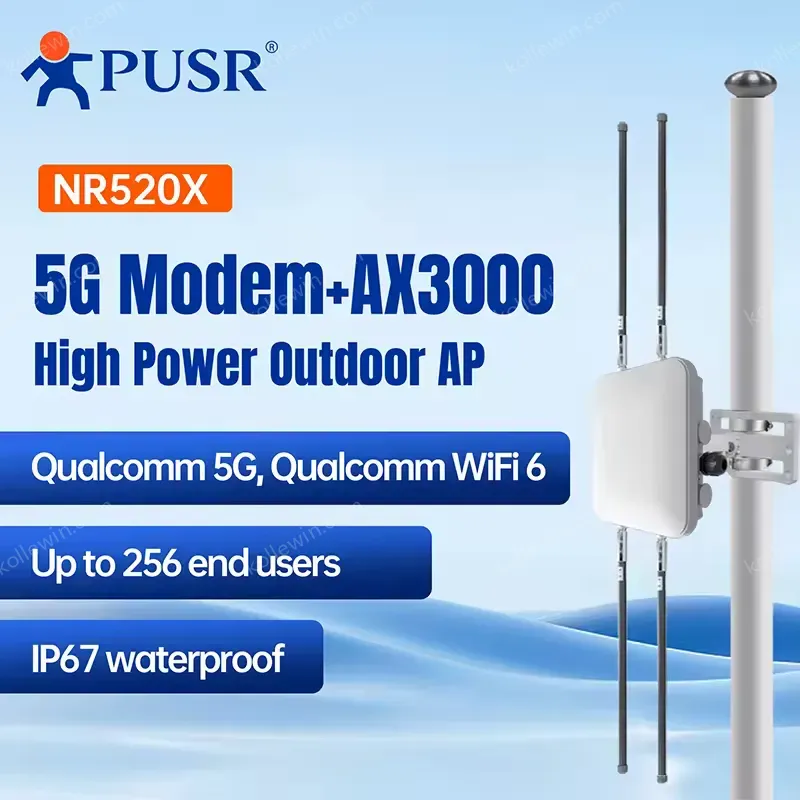 PUSR Industrial AP Qualcomm Core with 27dBm TX Power and External Antennas Wireless Access Point AP520X