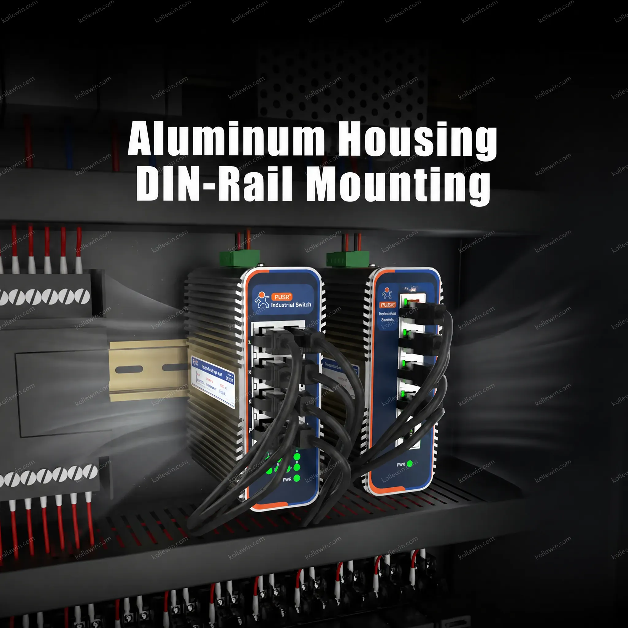 PUSR 5/8-Port 10/100/1000Mbps Industrial Gigabit Ethernet Switch VLAN Support QoS Lighting Protection 6KV Plug&Play USR-ISG/ISF