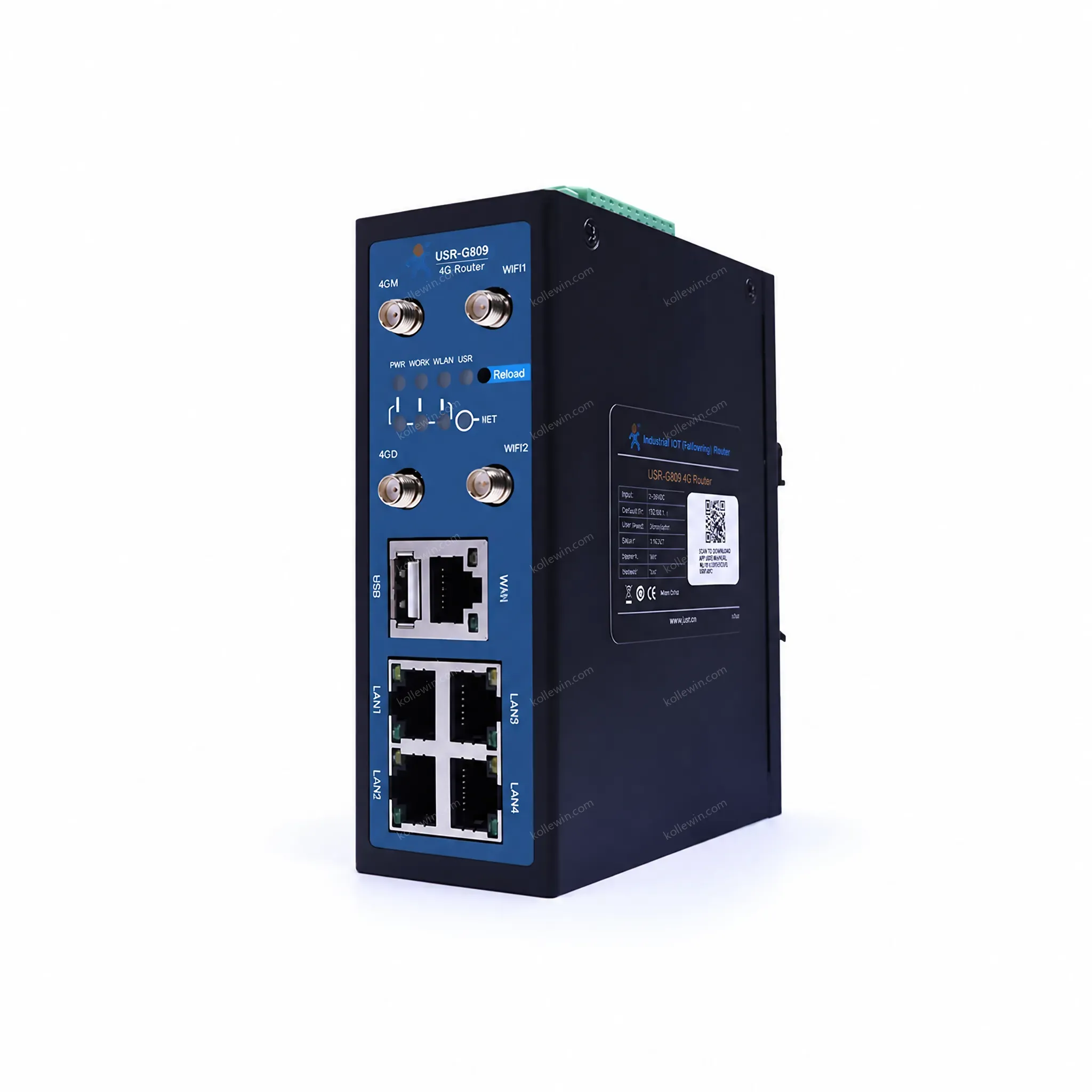 USR-G809-EAU Europe & Australia RS485/RS232 Serial Interface 3g 4g Lte Openwrt Industrial Wireless Vpn Router