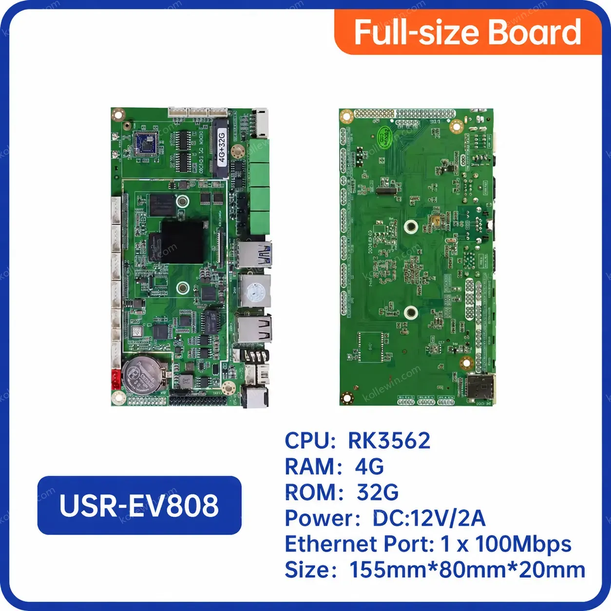 PUSR ARM Motherboard CPU Combo DDR4 Android/Debian11 Ethernet/Wifi/4G/5G CAN RS485 RS232 USB HDMI MINI PC Motherboard USR-EV