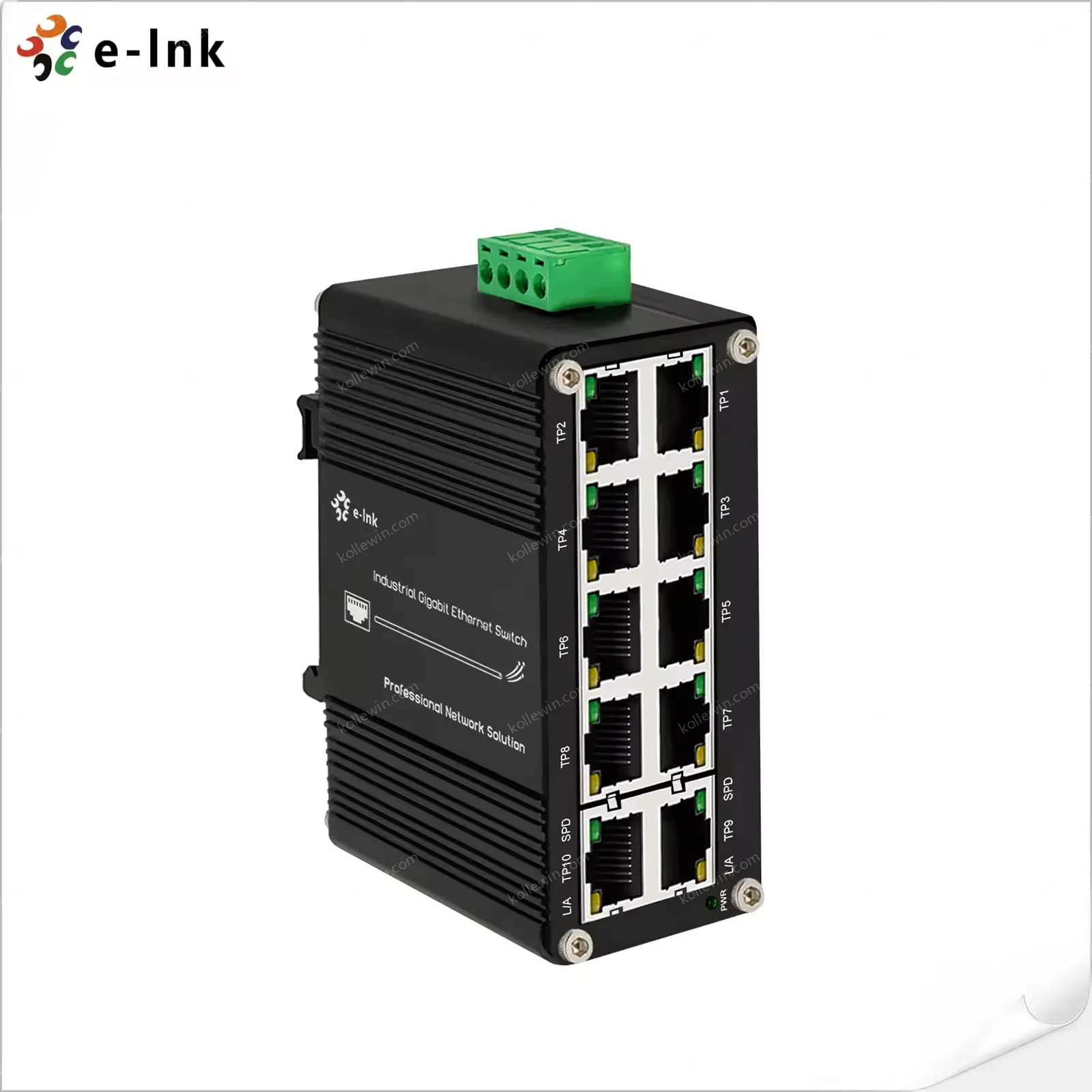 Mini Industrial 10-Port 10/100/1000T Compact Ethernet Switch for Networking