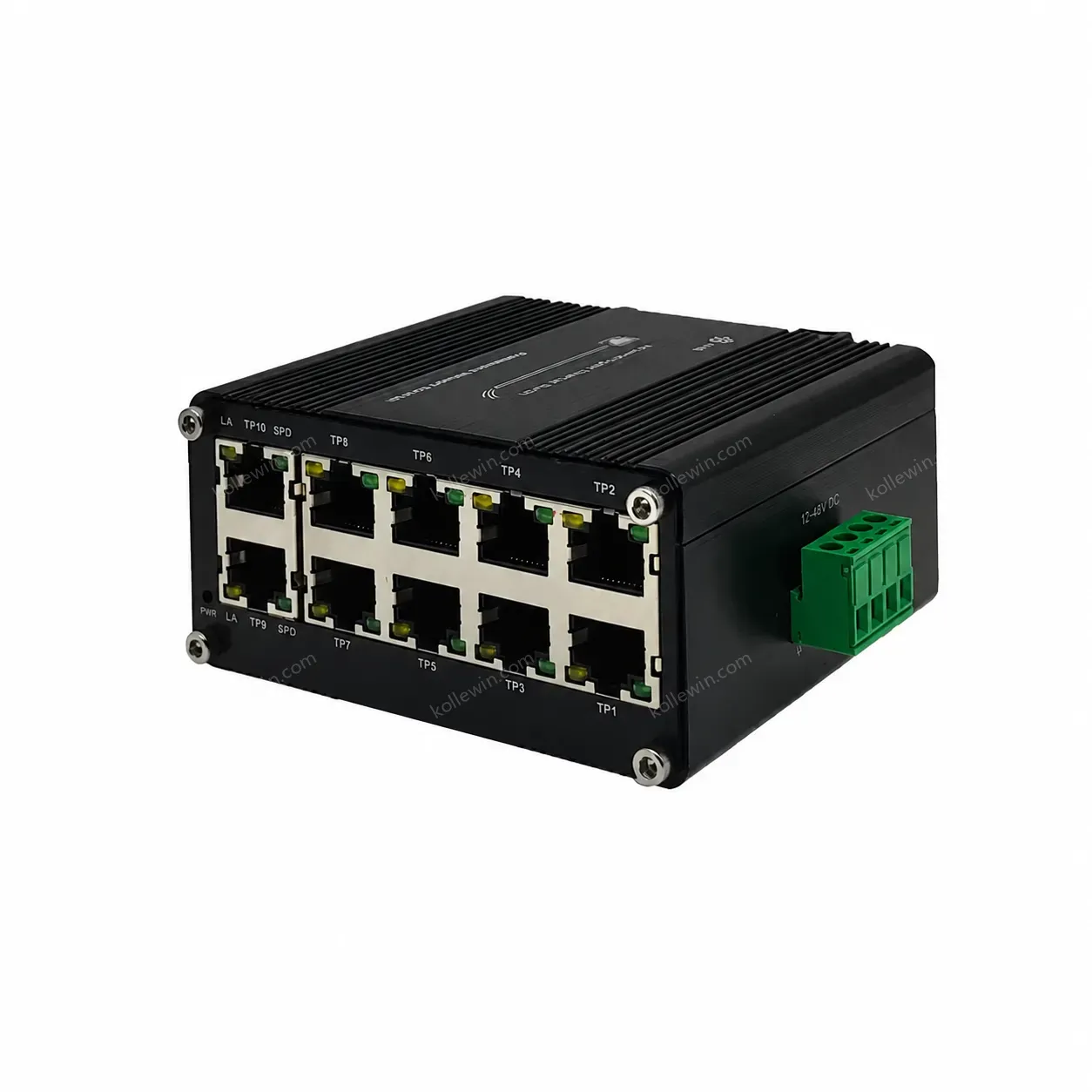 E-link LNK-IMC010G Mini Industrial 10 Port Gigabit Ethernet Switch Unmanaged IP40 Metal Case 20 Gbps Capacity Dual Redundant
