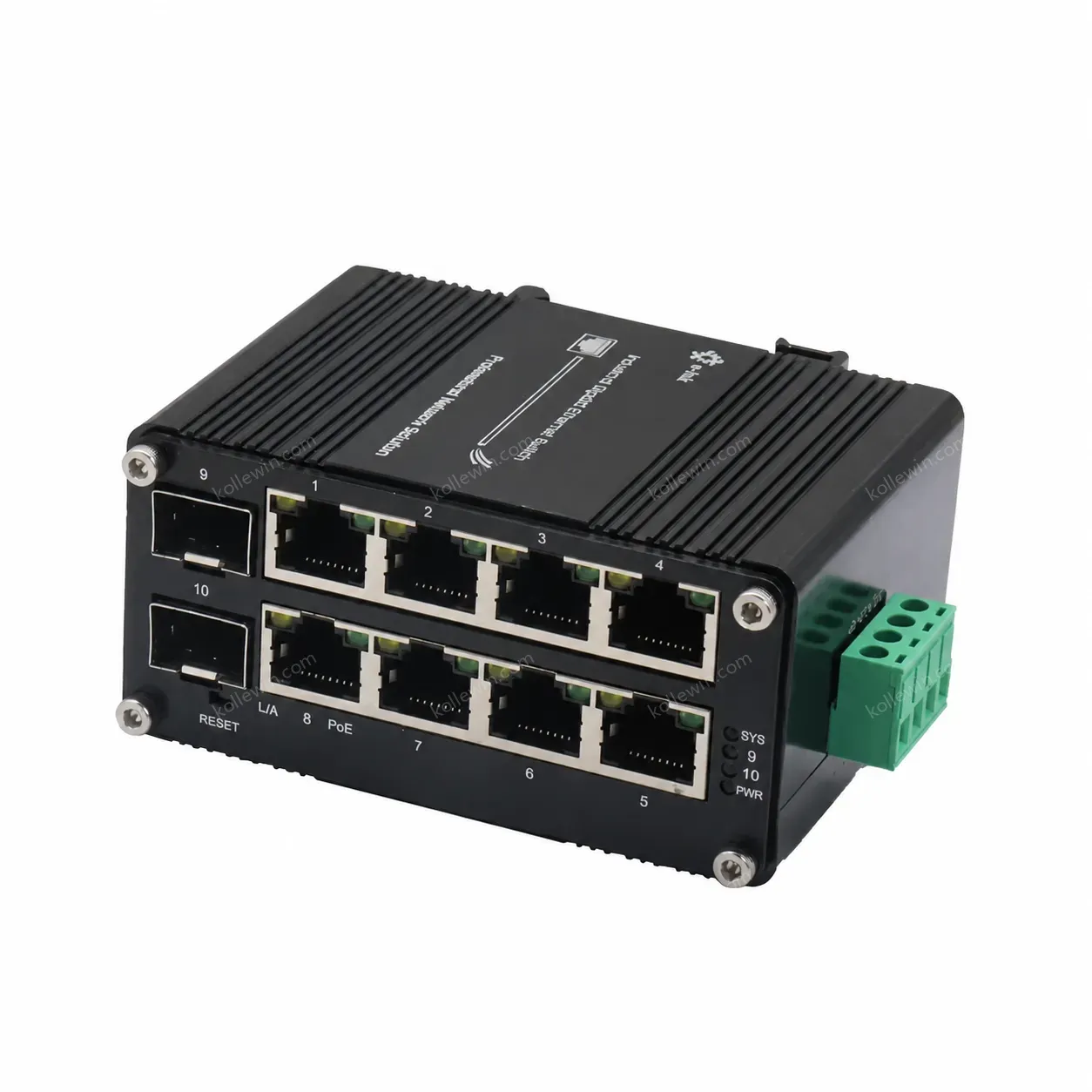 Mini Industrial Managed Switch 8-Port 10/100/1000T + 2-Port 100/1000X SFP Ethernet Switch