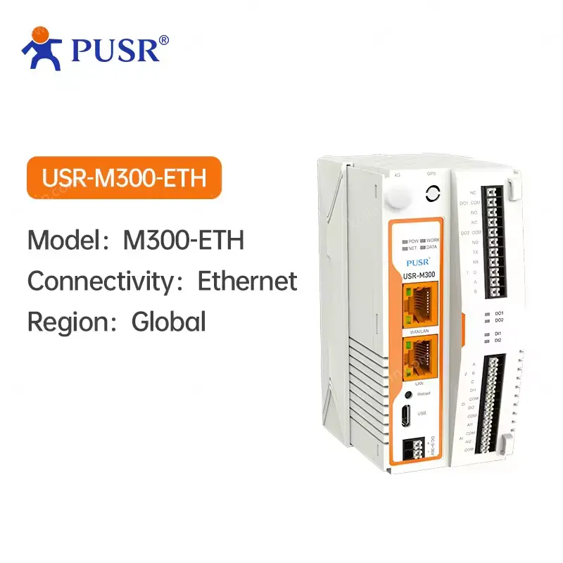 PUSR USR-M300 High Performance Edge Computing IoT Gateway Ethernet Port ADSL and LTE Cat4 Cellular Network NODE-RED