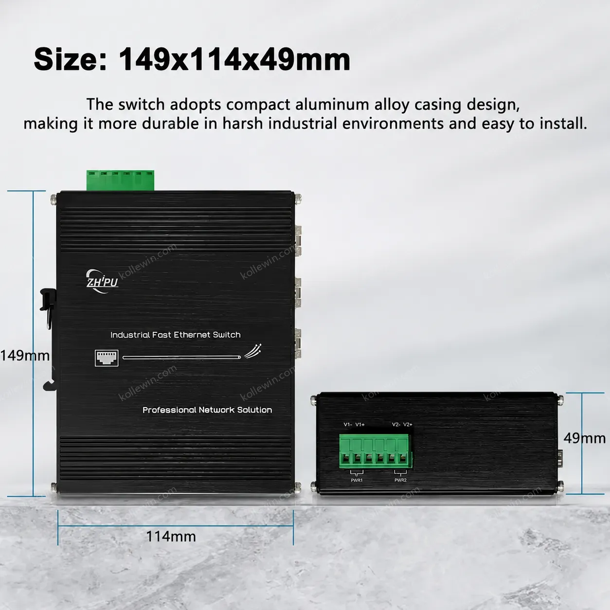 Fast Ethernet Fiber Extension Industrial Switch Supports up to 20km Over Single/Multi-mode Fiber 6+3 Ports Supports SC/FC/ST/SFP