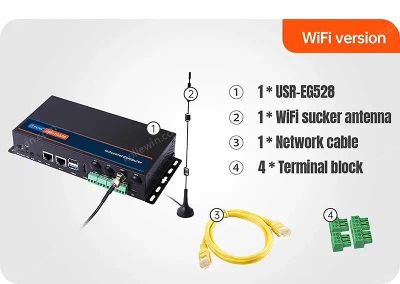 PUSR ARM Linux Desktop Industrial Computer DDR4 Ubuntu 24.04 RK3562 4G WiFi Ethernet Network Support PLC HDMI Mini PC USR-EG528