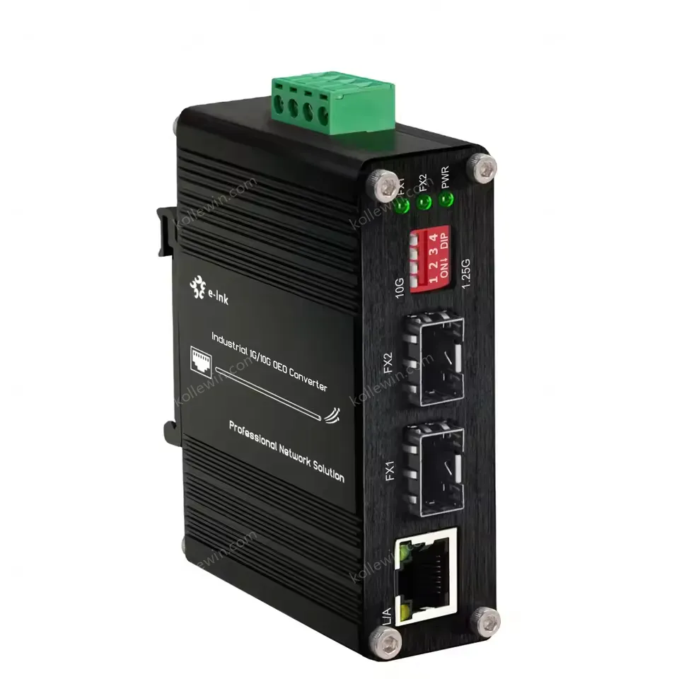 Industrial Media Converter 1G/10G SFP+ to SFP+ OEO Converter (3R Repeater)
