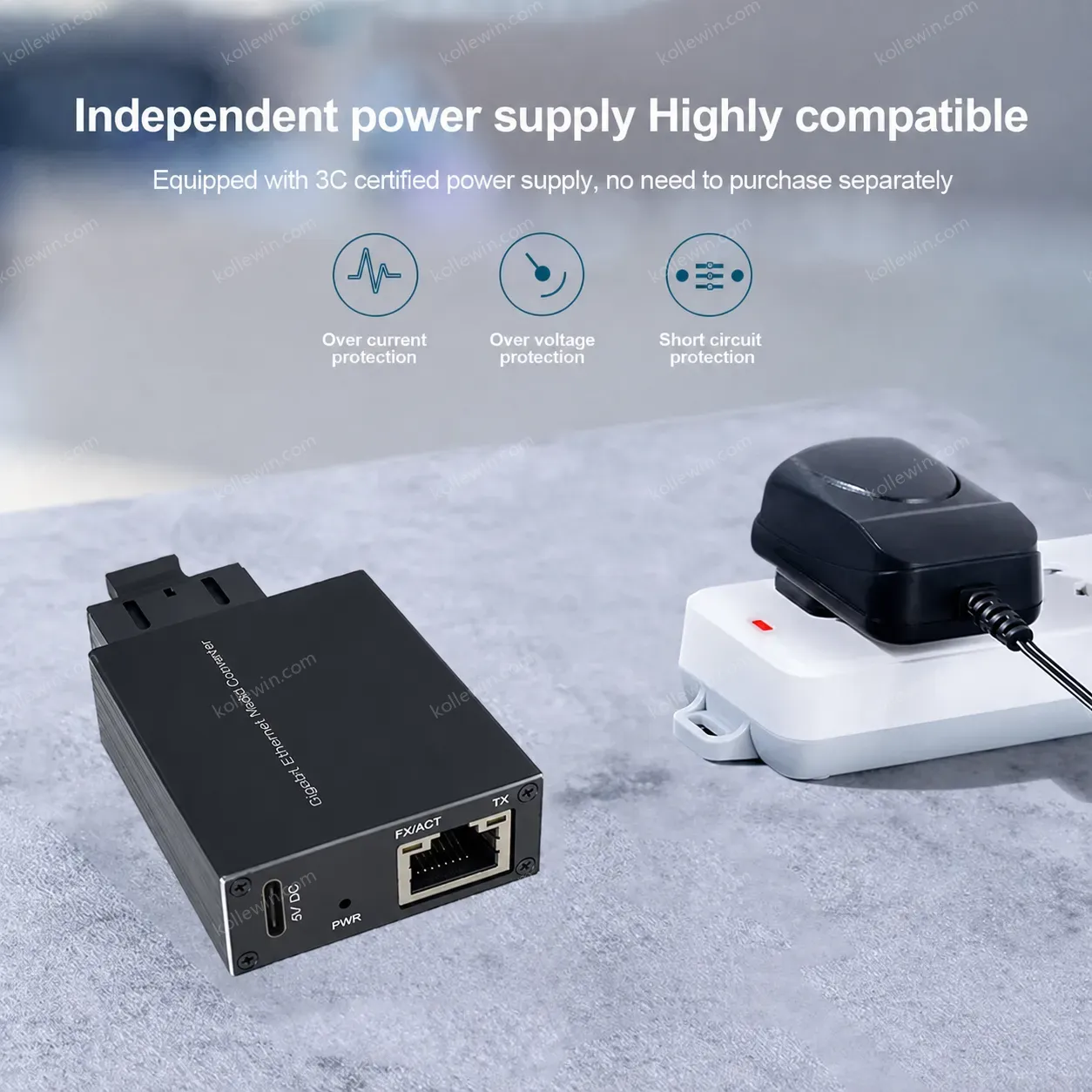 Mini Size Gigabit Ethernet Fiber Media Converter 10 100 1000M Single Mode or Multi Mode Dual Fiber SC Port