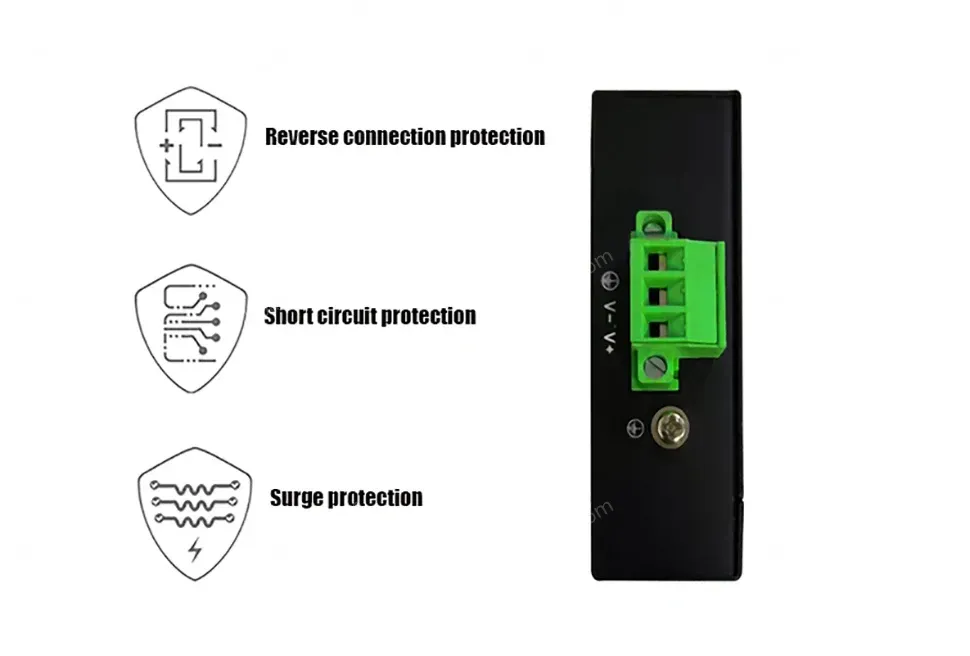 UOTEK Industrial Grade 100M 5 8 Ports Network Unmanaged Ethernet Switch Full Half Duplex DIN-rail -40℃ to 85℃ UT-60-DSA5T DSA8T