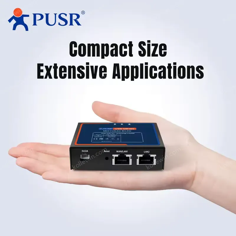 PUSR Industrial 4G LTE Cat1 Cellular Router VPN SIM Slot Global Frequency Band 100Mbps RJ45 Port 1WAN/LAN+1LAN DDOS USR-DR185s-G