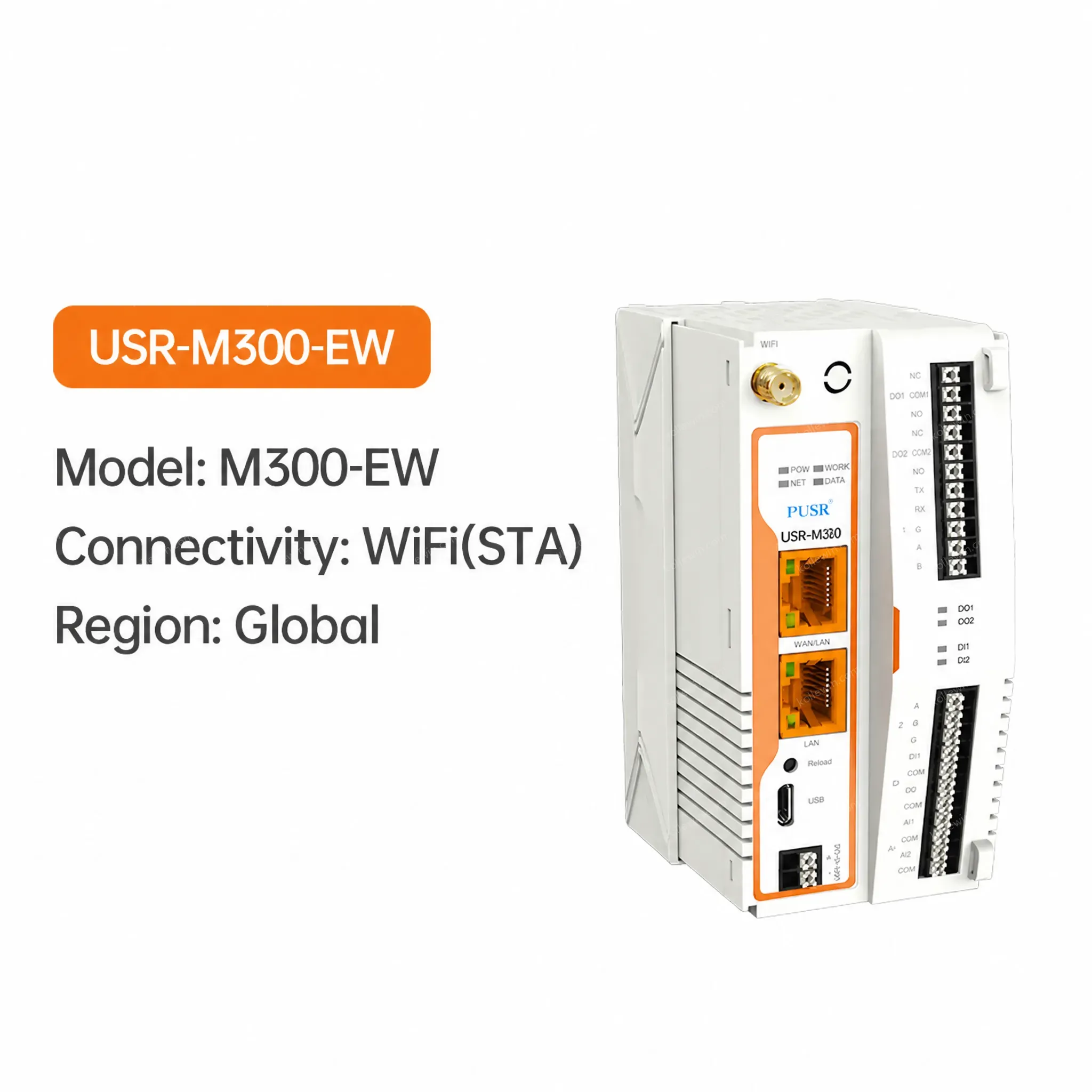 PUSR USR-M300 High Performance Edge IoT Gateway Support User Self-Development Can Expand IO As Needededge Computing Capabilitie