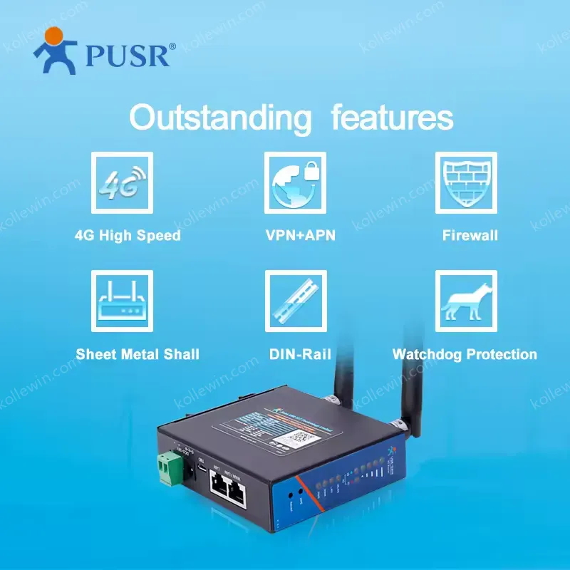 USR-G806-AU Outdoor M2M Industrial 3G 4G LTE Router with SIM Card Slot OpenVPN for Australia Latin America NZ & Taiwan