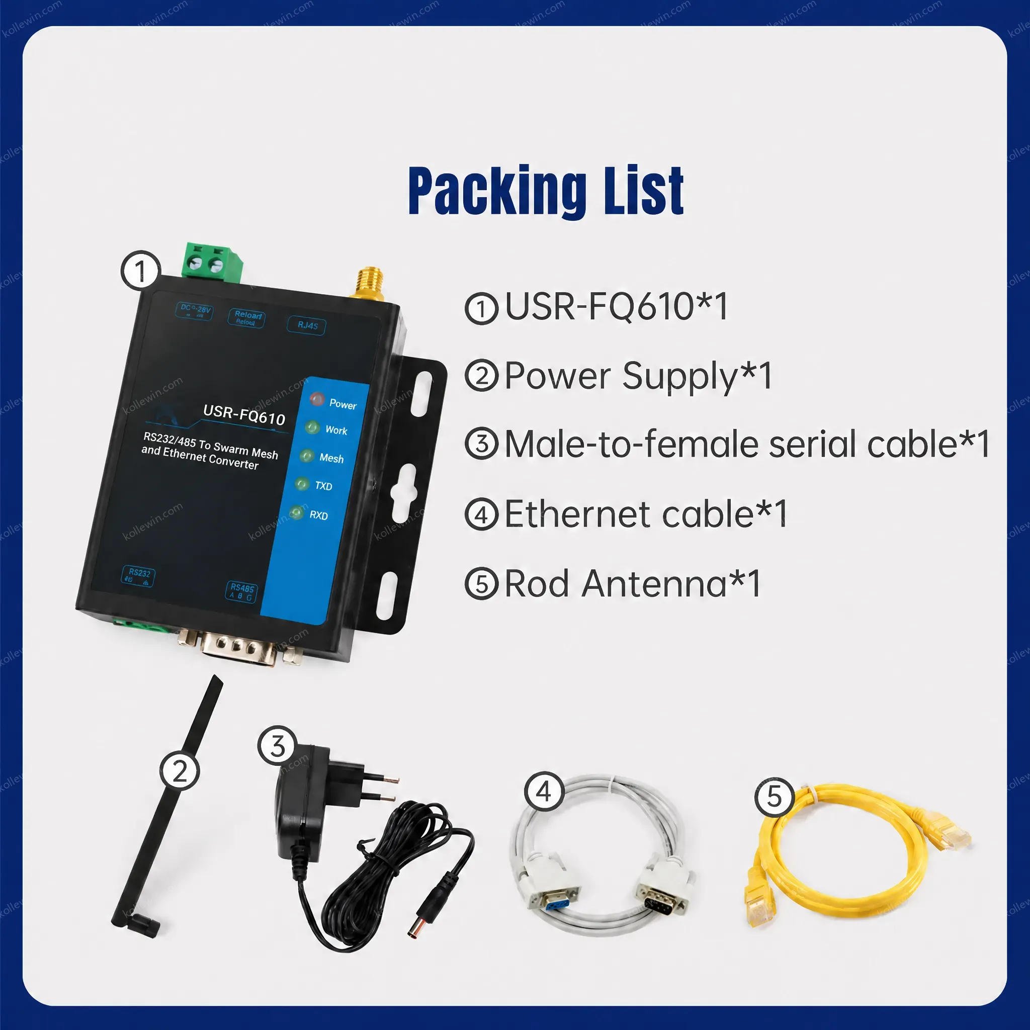 PUSR Ethernet to Wireless Swarm Converter 1-second fast networking 1000 devices 16-jump relay at the physical layer USR-FQ610