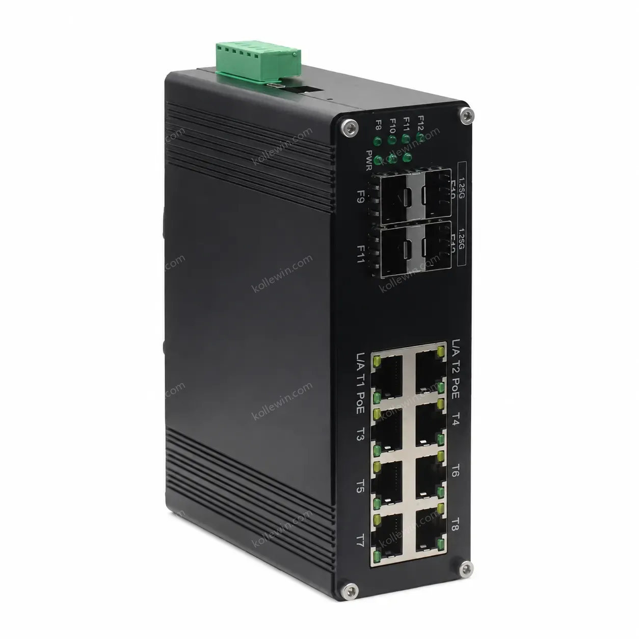 Industrial 8 Port Gigabit Ethernet WEB Managed Switch 4 X SFP 8 X GE PoE Network Switch CCTV Networking