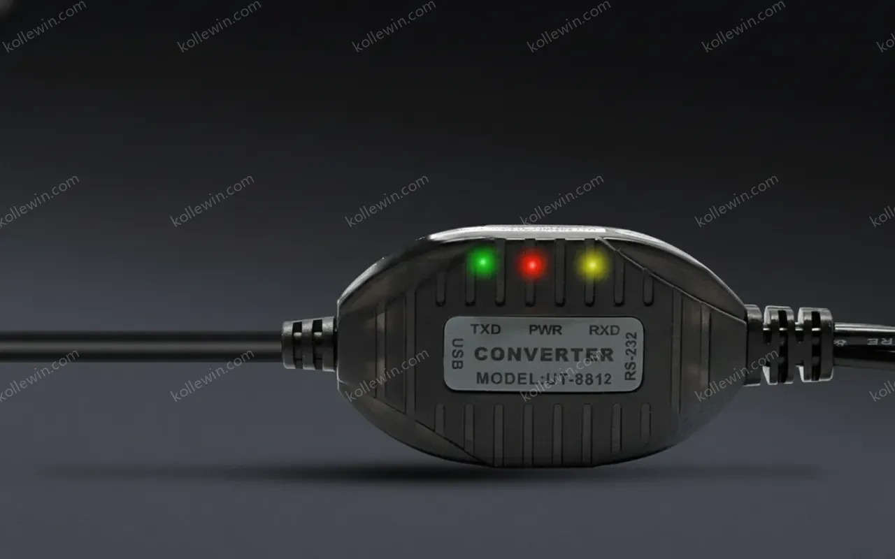 UOTEK Industrial Grade USB to RS-232 Converter USB2.0 to RS232 2 Ports Cable DB9 Com Expansion Connector UT-8812 Adapter