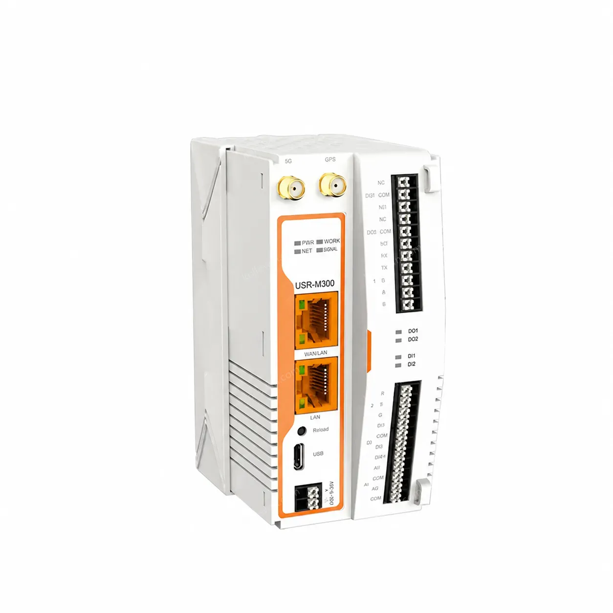 PUSR USR-M300 Edge IoT Gateway High Performance up to 2000 Data Points Node-RED Low-code Programming for M2M/IoT Applications