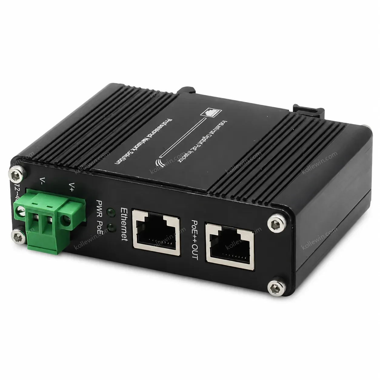 10 100 1000Mbps 12-48V DC 95W Industrial Gigabit PoE Injector