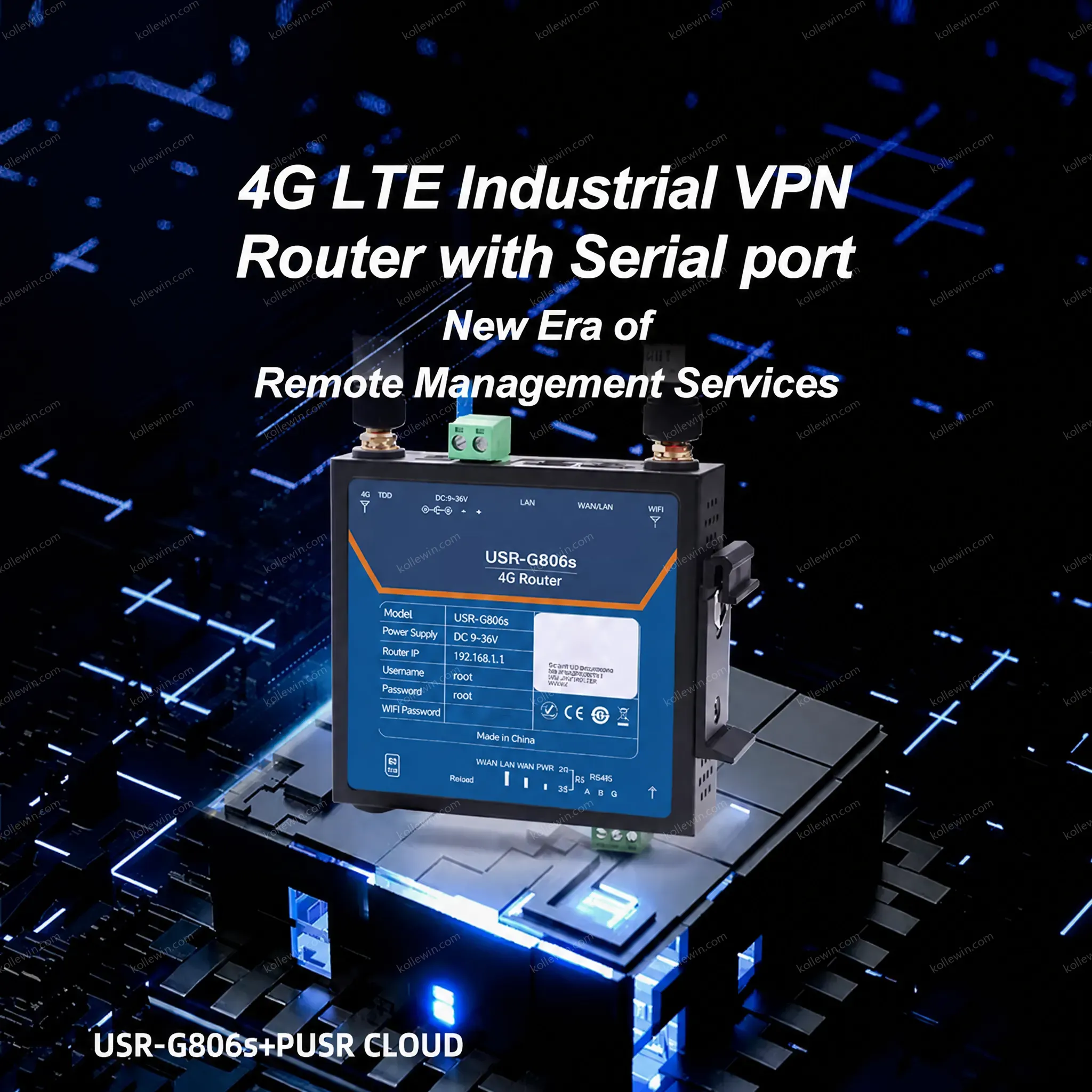 USR-G806s-EAU Outdoor WiFi Industrial 4G Cellular LTE Modem Router Support OpenVPN With RS485 Serial Port