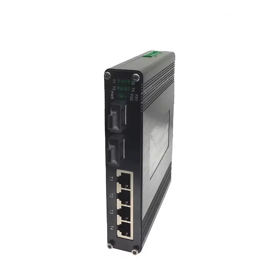Industrial 4-Port 10/100/1000T 802.3at PoE + 2-Port 1000BASE-X Ethernet Switch