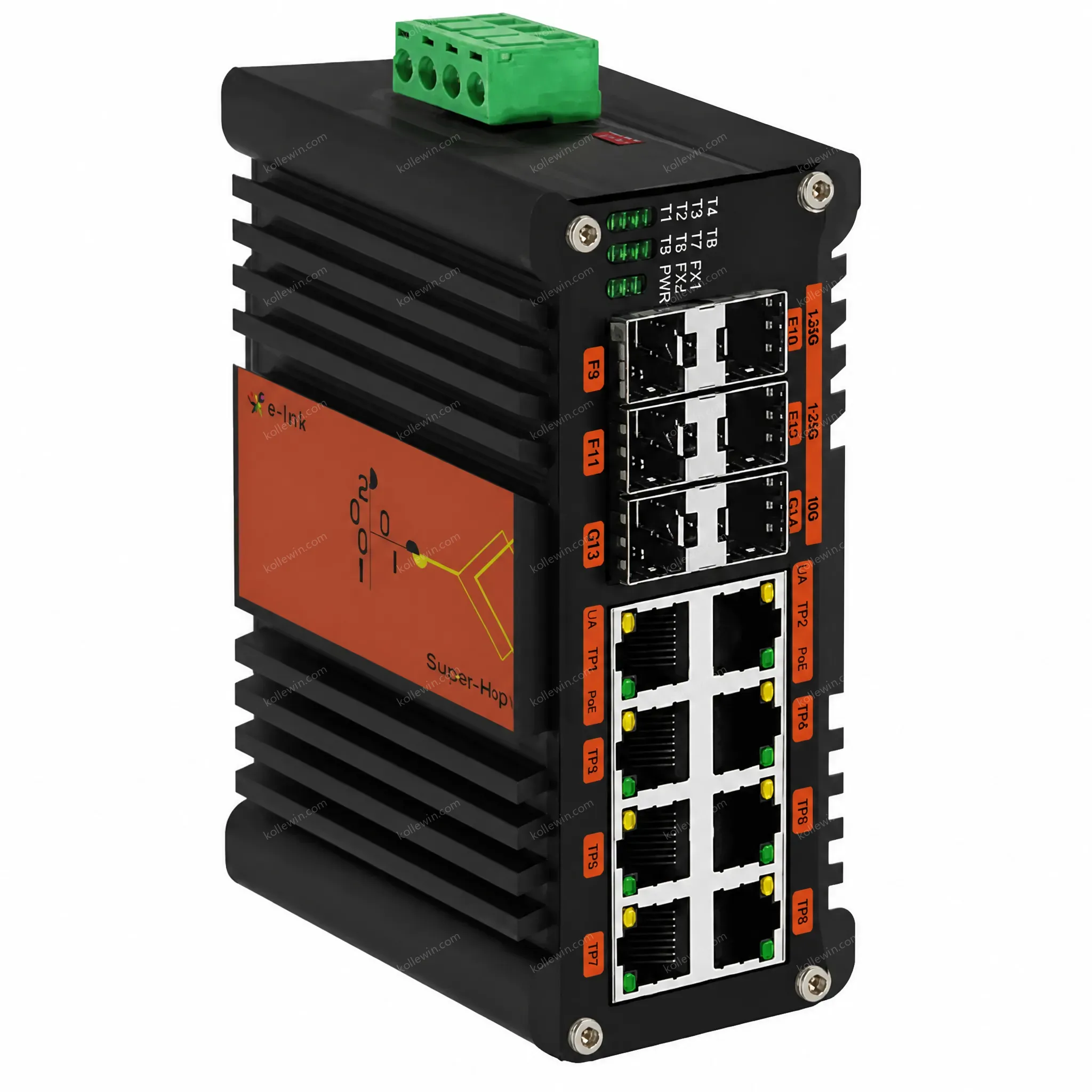 Industrial L2+ 8-Port 10/100/1000T 802.3at PoE + 4-Port 1G SFP + 2-Port 10G SFP+ Managed Ethernet Switch