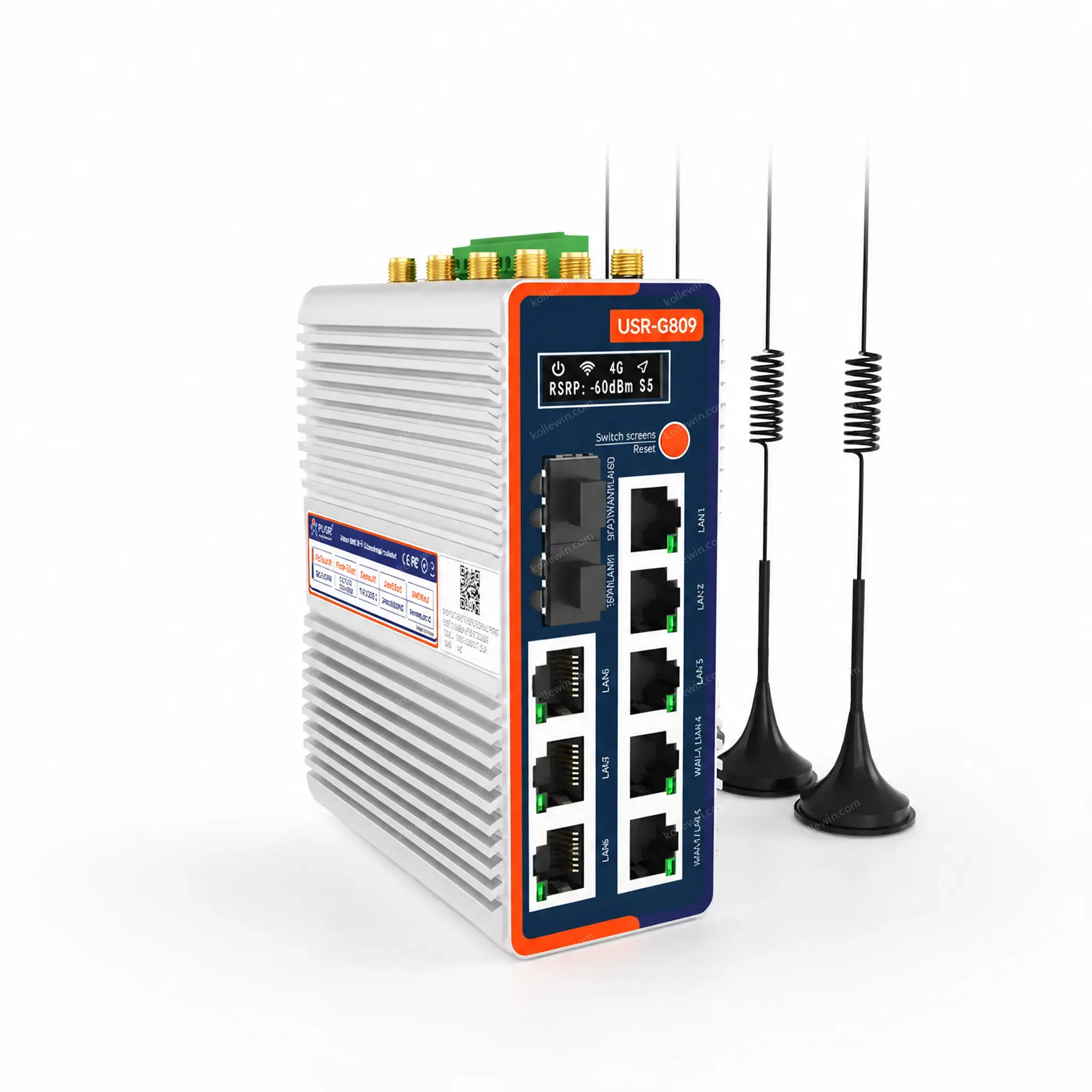 PUSR Gigabit Edge Router Qualcomm Dual-Band 4G WiFi6 Python OLED DIY Display Screen Industrial Cellular Router USR-G809s-G