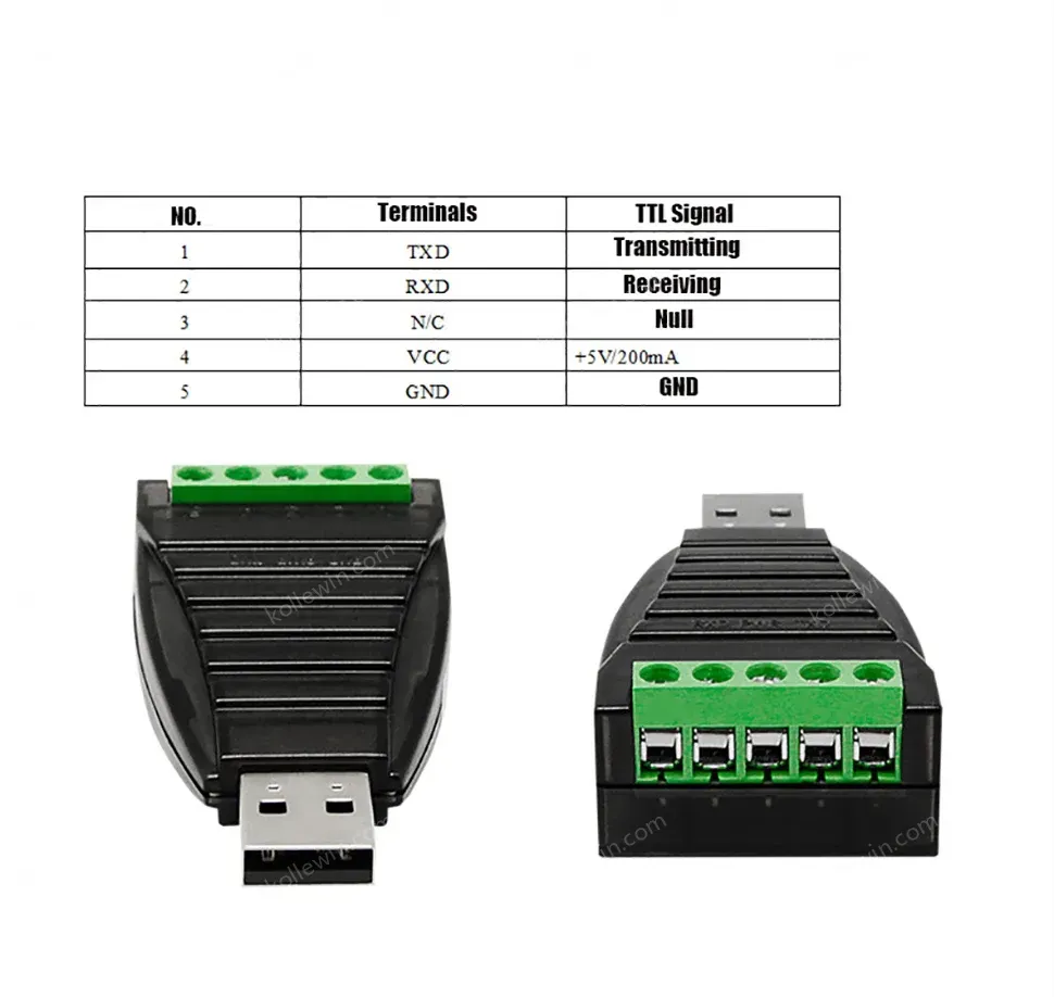 UOTEK USB to TTL Converter USB2.0 Conversion Adapter Universal Level 5V Connector UT-8851