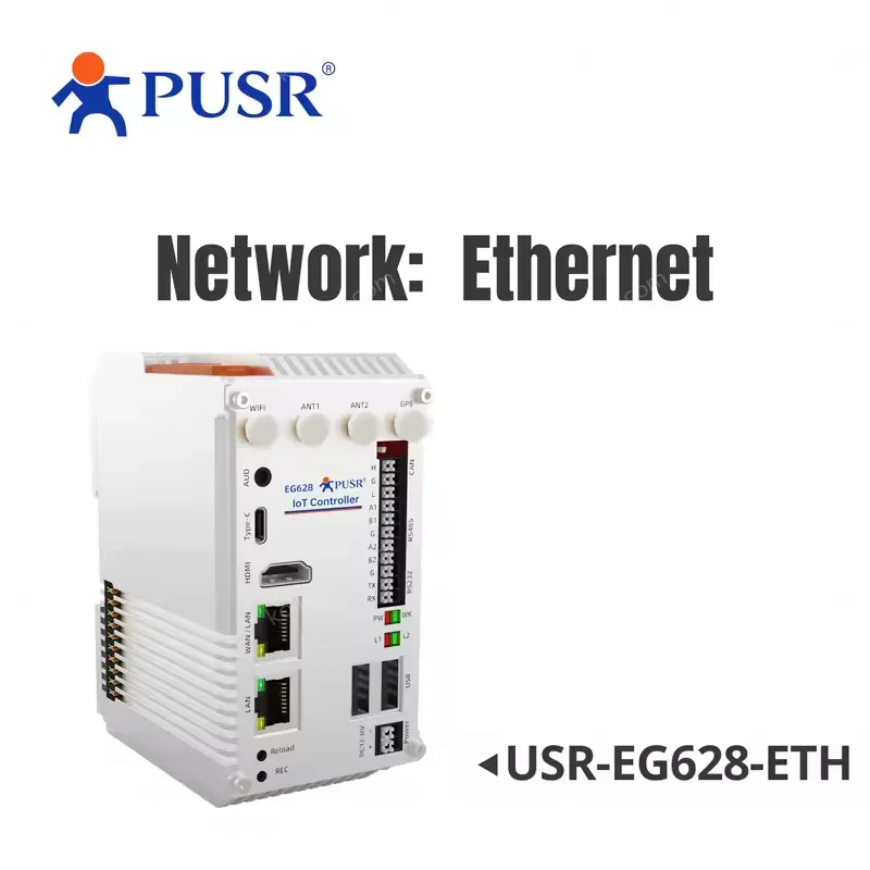 PUSR Fanless Industrial Computer RK3562J 4GB DDR4 32GB EMMC Linux Ubuntu 20.04 WiFi 4G/5G RS232 RS485 CAN -20~70℃ MiNi PC EG628