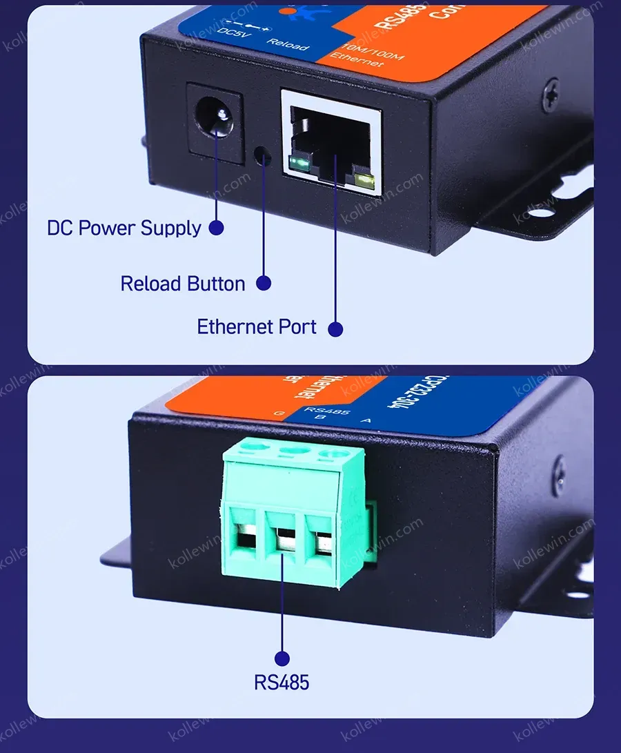 PUSR RS485 Serial to rj45 Ethernet Converters rs485 to TCP/IP Server Modbus RTU to TCP gateway USR-TCP232-304