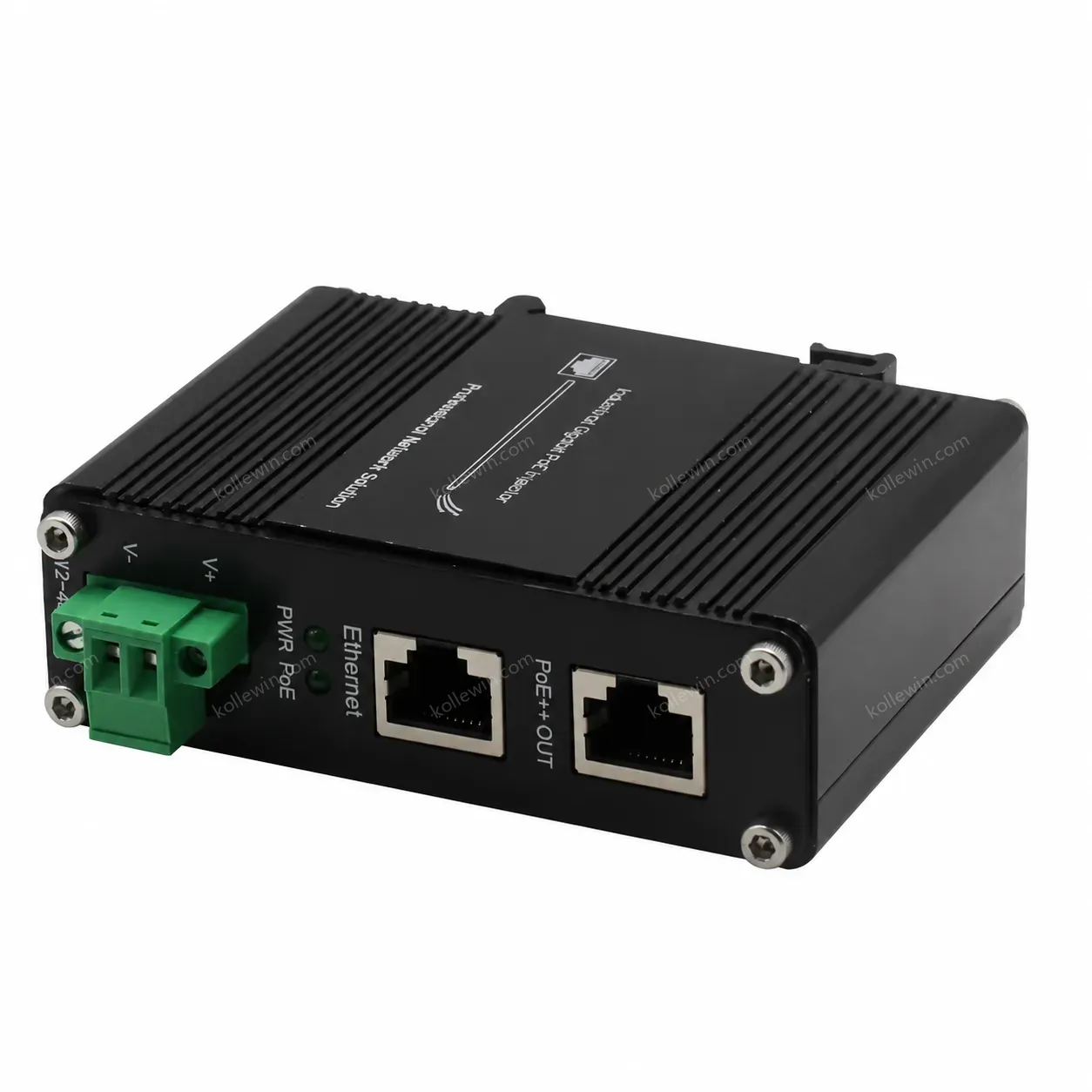 Industrial Gigabit 60W PoE Injector 12 to 48V DC Input with Power Booster for powering CCTV Cameras