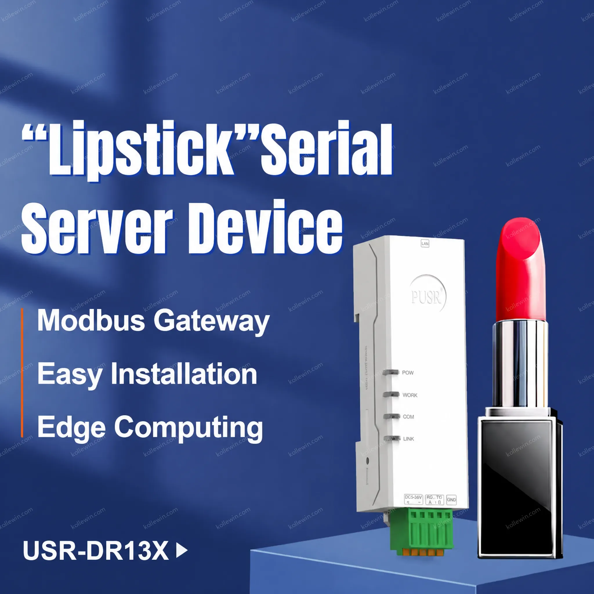 PUSR DIN Rail Serial RS232 Ethernet Modbus Gateway IoT Edge Computing Easy Built-in Webpage Config USR-DR132